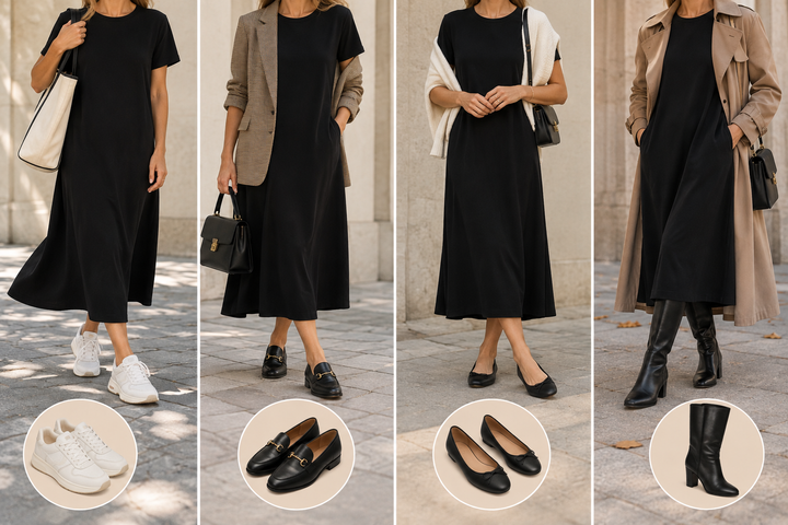 Jeden outfit, viaceré varianty topánok - vizualizácia